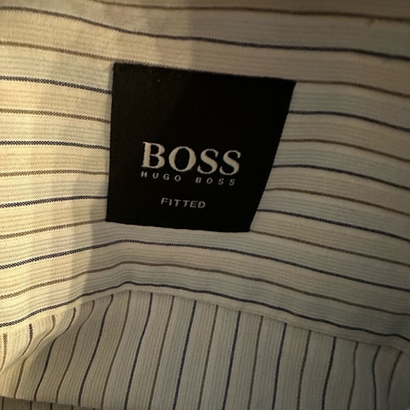 Boss Hugo Boss Men's White Striped Shirt size XL - Picture 6 of 7